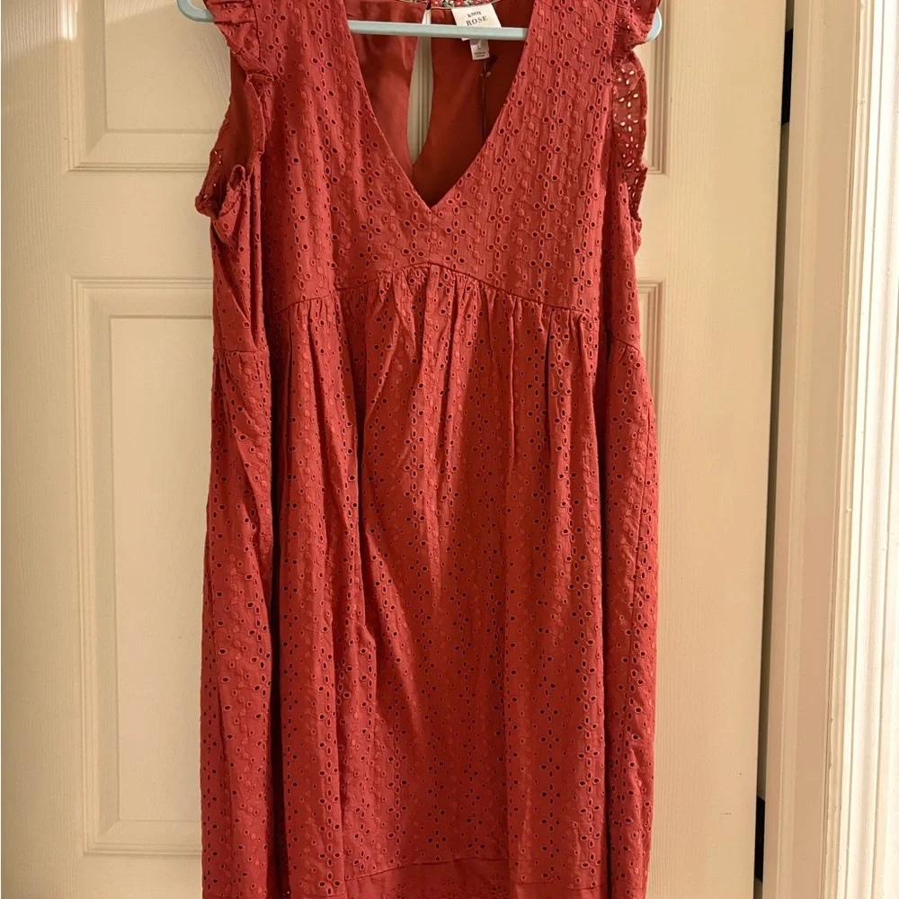 Target Backless Red Eyelet Dress - Picture 1 of 5